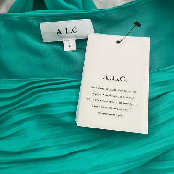 NWT ALC Delfina Asymmetric One Shoulder Cut Out Dress - Picture 3 of 4